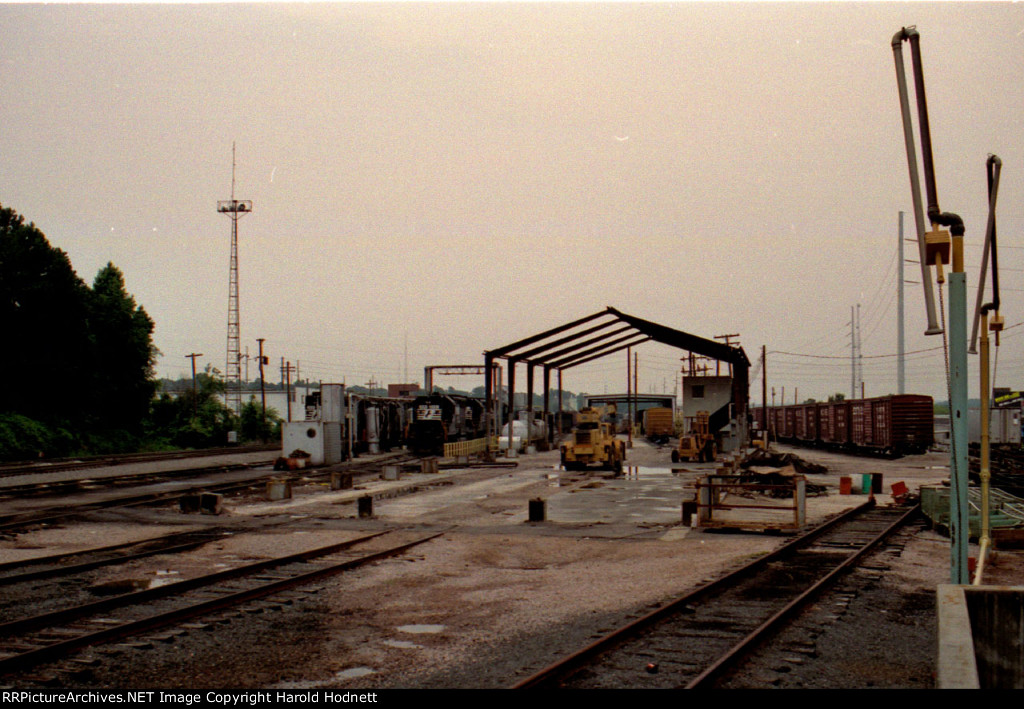 Remaining half of engine house being dismantled